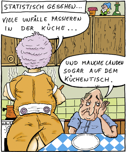 Cartoon: 1vobobild005 (medium) by VoBo tagged küche,essen,mahlzeit,kochen,chef,kitchen,food,cooking,meal,essen,küche,kochen,mahlzeit,gastro,gastronomie,restaurant