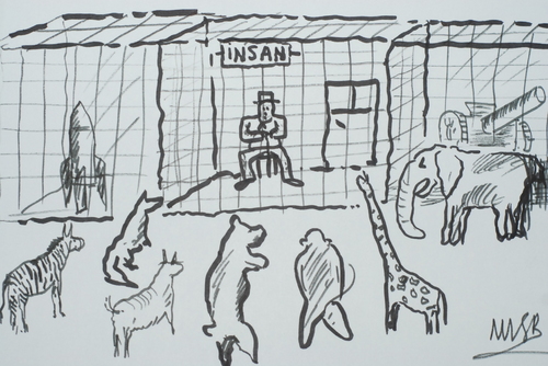 Cartoon: hayvanat bahcesi (medium) by MSB tagged hayvanat,bahcesi