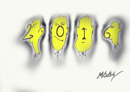 Cartoon: newyear (medium) by MSB tagged newyear