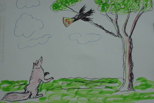 Cartoon: pizza-karga ve tilki (medium) by MSB tagged pizzapitch