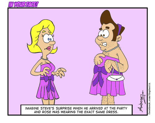 Cartoon: Dress (medium) by Gopher-It Comics tagged gopherit,ambrose,inyourface