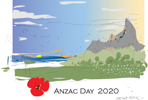 Cartoon: Anzac Day 2020 (medium) by gungor tagged australia,australia