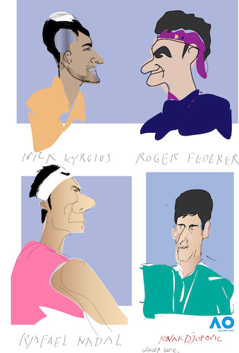 Cartoon: Australian Open 2020 (medium) by gungor tagged australia,australia