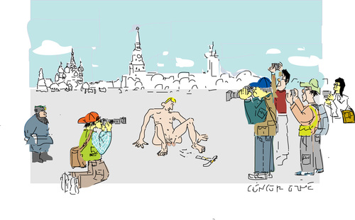 Cartoon: Russian Roulette (medium) by gungor tagged russia