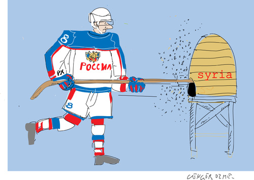 Cartoon: Bee hive (medium) by gungor tagged syria