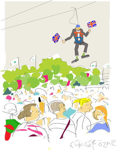 Cartoon: Boris Johnson (medium) by gungor tagged britain