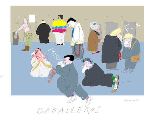 Cartoon: Caballeros (medium) by gungor tagged pandemic,pandemic