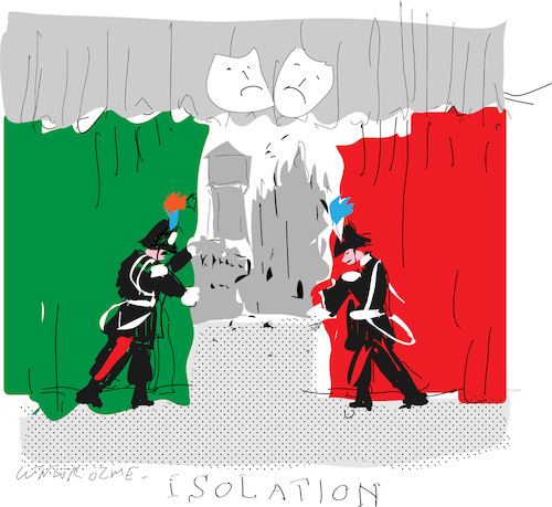 Cartoon: Closing Door (medium) by gungor tagged italy,italy