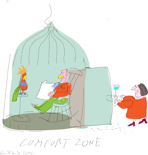 Cartoon: Comfort Zone (medium) by gungor tagged living,living