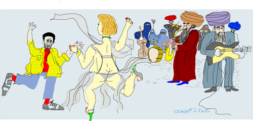 Cartoon: Dancing with star-CHA CHA (medium) by gungor tagged cha,dancing
