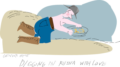 Cartoon: Digging in Russia (medium) by gungor tagged mining,mining