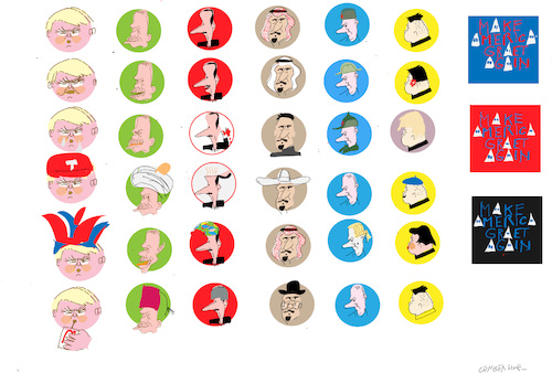 Cartoon: Emojis (medium) by gungor tagged fun,fun,political,emojis