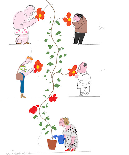 Cartoon: Flower power (medium) by gungor tagged flower,flower