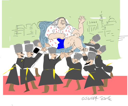 Cartoon: Gerard Depardieu (medium) by gungor tagged france