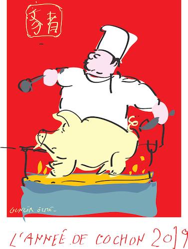 Cartoon: Happy Chinese new year 2019 (medium) by gungor tagged china,china