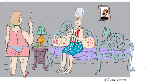 Cartoon: Hillary Clinton-D (medium) by gungor tagged usa