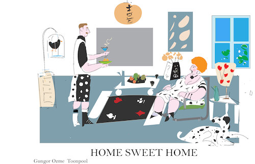 Cartoon: Home sweet home (medium) by gungor tagged future,living,room,home,future,living,room