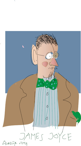 Cartoon: James Joyce (medium) by gungor tagged james,joyce,james,joyce