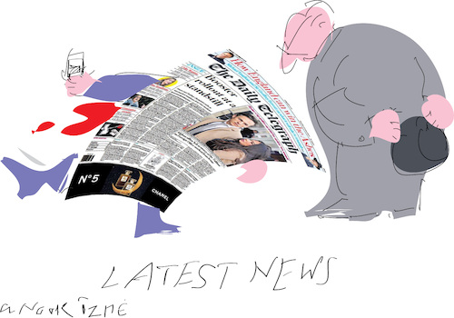 Cartoon: Latest News (medium) by gungor tagged news,papers,news,papers
