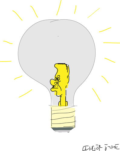 Cartoon: Light Bulb (medium) by gungor tagged turkey