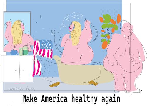 Cartoon: Make US healthy again (medium) by gungor tagged back,to,healthy,life,again,back,to,healthy,life,again