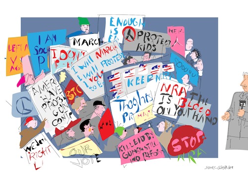 Cartoon: March for Our Lives (medium) by gungor tagged usa