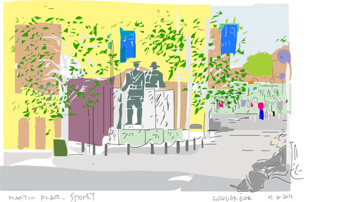 Cartoon: Martin Place-Sydney (medium) by gungor tagged australia