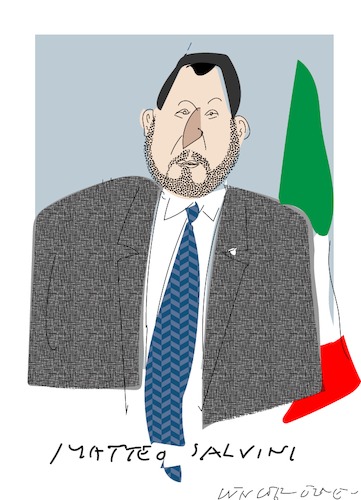 Cartoon: Matteo Salvini (medium) by gungor tagged italy