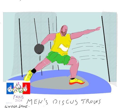 Cartoon: Men s Discus at PO. 2024 (medium) by gungor tagged sketches,from,discus,at,po,2024,sketches,from,discus,at,po,2024