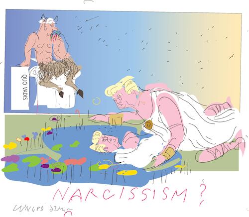 Cartoon: Narcissism (medium) by gungor tagged narcisstic,behaviour,narcisstic,behaviour
