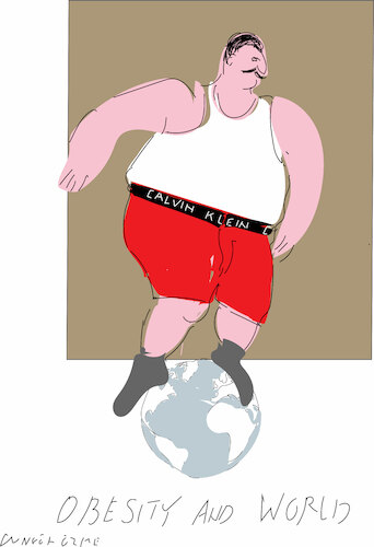 Cartoon: Obesity and the world (medium) by gungor tagged obesity,problem,in,the,world,obesity,problem,in,the,world