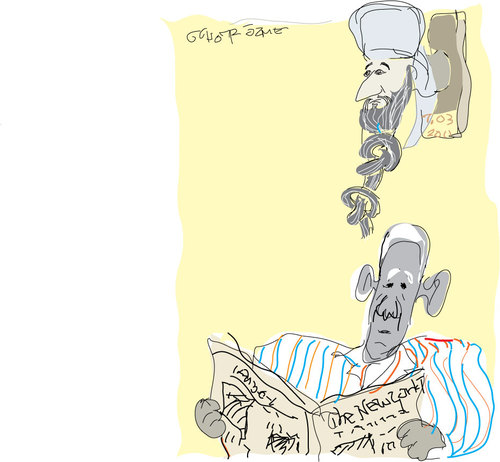 Cartoon: osama-act 3 (medium) by gungor tagged osama,bin,laden