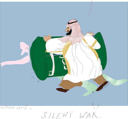 Cartoon: Silent Black Gold war (medium) by gungor tagged market,market