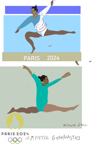Cartoon: Sketches from Gym. at PO 2024 (medium) by gungor tagged sketches,gymnastics,at,po,2024,sketches,gymnastics,at,po,2024