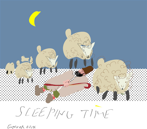 Cartoon: Sleeping Time (medium) by gungor tagged shepherd,shepherd