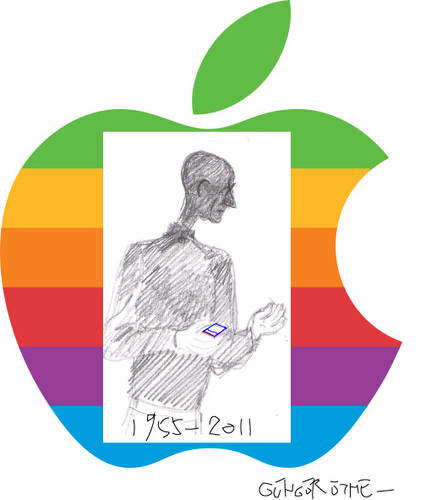 Cartoon: Steve Jobs (medium) by gungor tagged usa