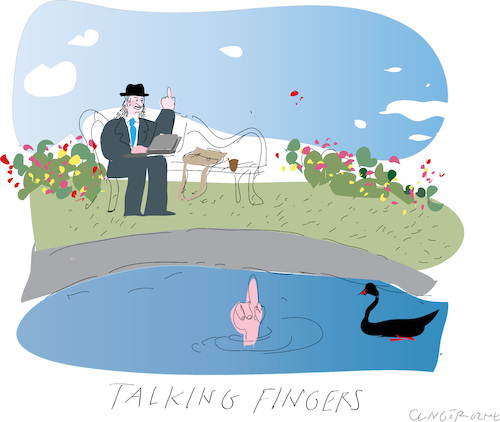 Cartoon: Talking Fingers (medium) by gungor tagged finger,language,finger,language