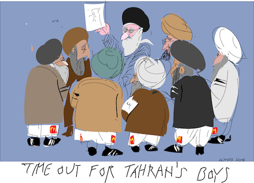 Cartoon: Tehran s Boys (medium) by gungor tagged iranian,uprising,october,2022,iranian,uprising,october,2022
