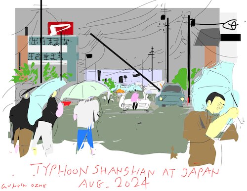 Typhoon Shanshan at Japan