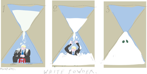 Cartoon: White Powder (medium) by gungor tagged usa,usa