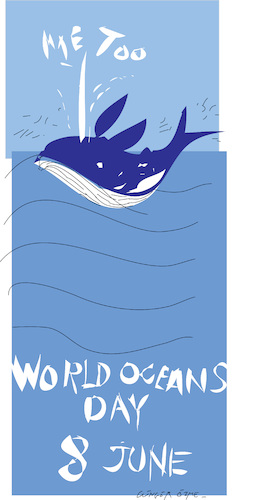 Cartoon: World Oceans Day 8 June (medium) by gungor tagged whales,whales