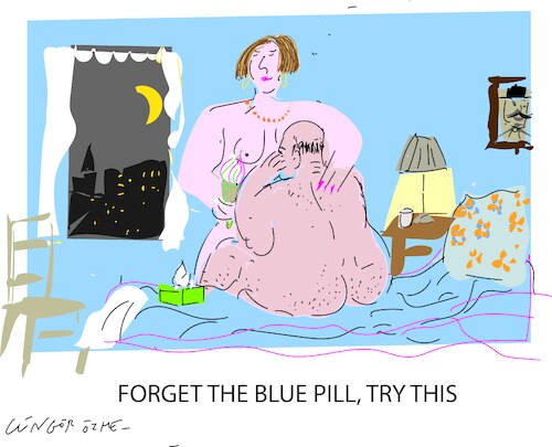 Cartoon: You can have Viagra Ice cream (medium) by gungor tagged blue,pill,saga,blue,pill,saga