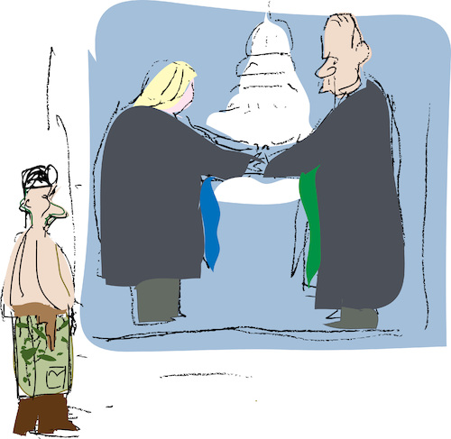 Cartoon: Love Triangle (medium) by gungor tagged usa,usa