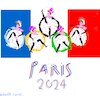 Cartoon: Can Can and Olympic 2024 (small) by gungor tagged can,dance,and,paris,olympic
