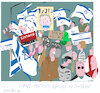 Cartoon: Fighting for democracy in Israel (small) by gungor tagged big,demo,against,to,bb,in,israel