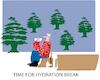 Cartoon: Hydration break (small) by gungor tagged cedar,tree,and,lumberjack