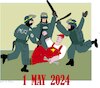 Cartoon: International Workers Day (small) by gungor tagged may,day,2024