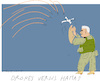 Cartoon: Israel and Hamas militans (small) by gungor tagged yair,lapid,versus,gaza,militants