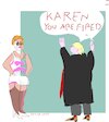 Cartoon: Karen Bass is grilling (small) by gungor tagged karen,bass,is,on,the,grill