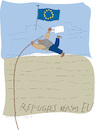 Cartoon: Refugees versus EU (small) by gungor tagged refugee